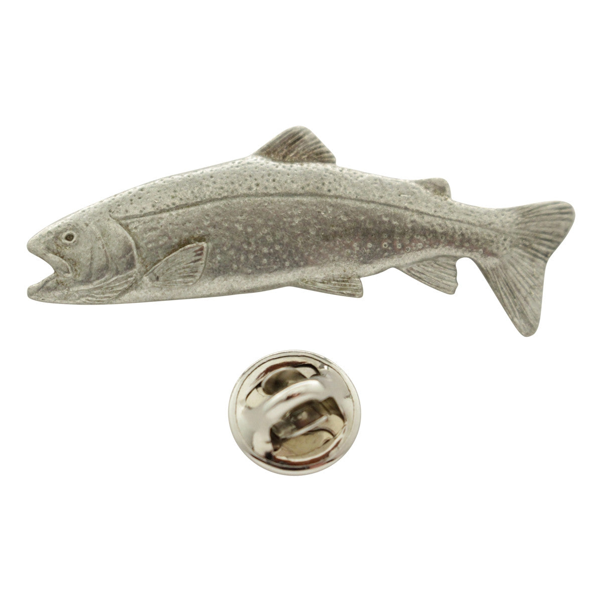 Rainbow Trout Pin ~ Antiqued Pewter ~ Lapel Pin ~ Sarah's Treats & Treasures